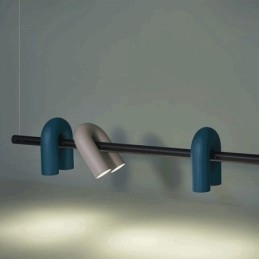 Plafoniera din fier forjat in forma de U Pendanta 90 abajur rotativa