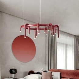 Plafoniera modernă nordică duplex pentru clădire circulară în formă de U