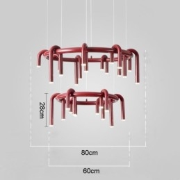Plafoniera modernă nordică duplex pentru clădire circulară în formă de U