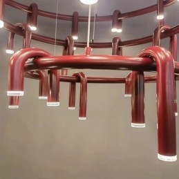 Plafoniera modernă nordică duplex pentru clădire circulară în formă de U
