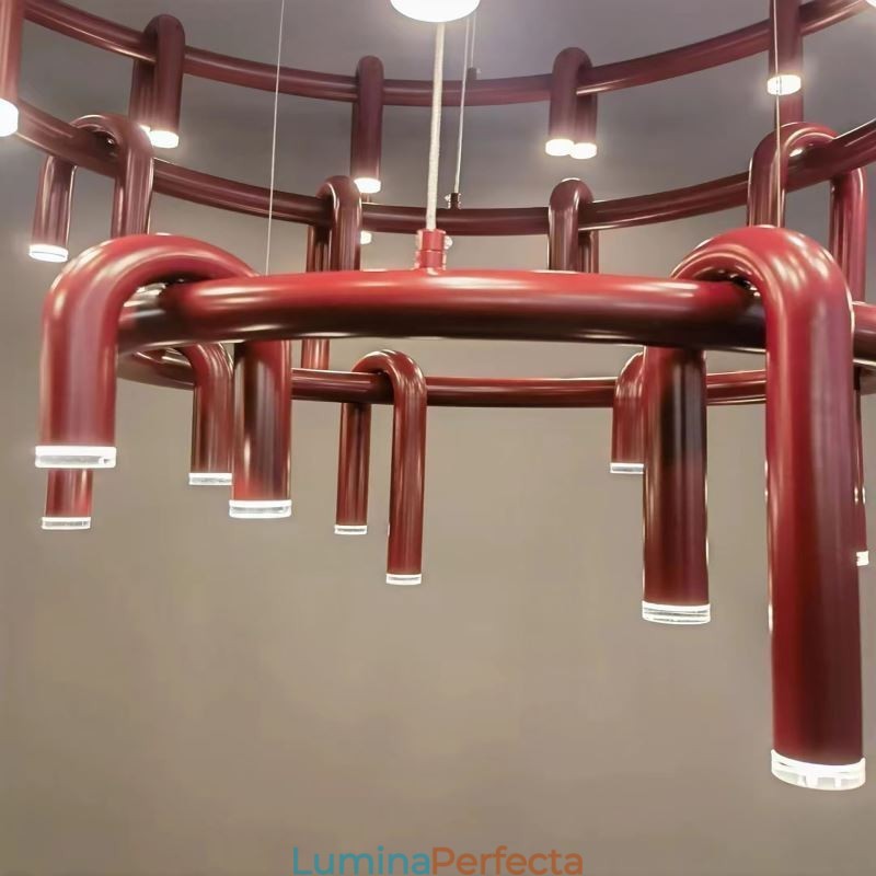 Plafoniera modernă nordică duplex pentru clădire circulară în formă de U