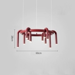 Plafoniera modernă nordică duplex pentru clădire circulară în formă de U