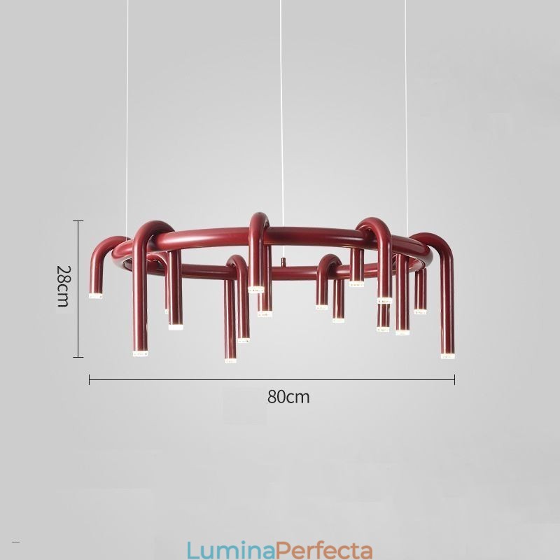 Plafoniera modernă nordică duplex pentru clădire circulară în formă de U