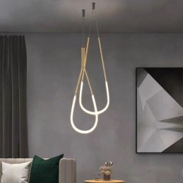 Lampă suspendată Creative Line Bamboo Plafoniera Negru Aur