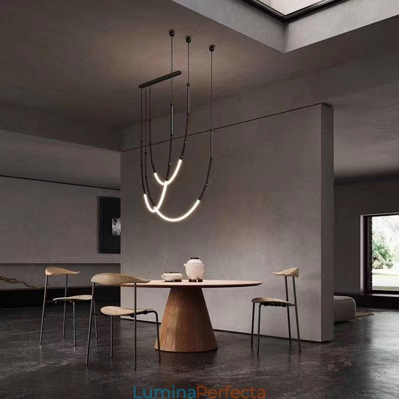 Lampă suspendată Creative Line Bamboo Plafoniera Negru Aur