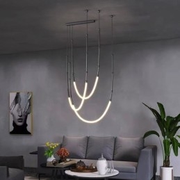 Lampă suspendată Creative Line Bamboo Plafoniera Negru Aur