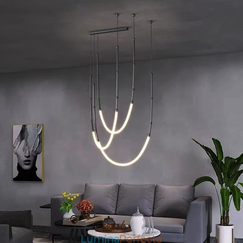 Lampă suspendată Creative Line Bamboo Plafoniera Negru Aur