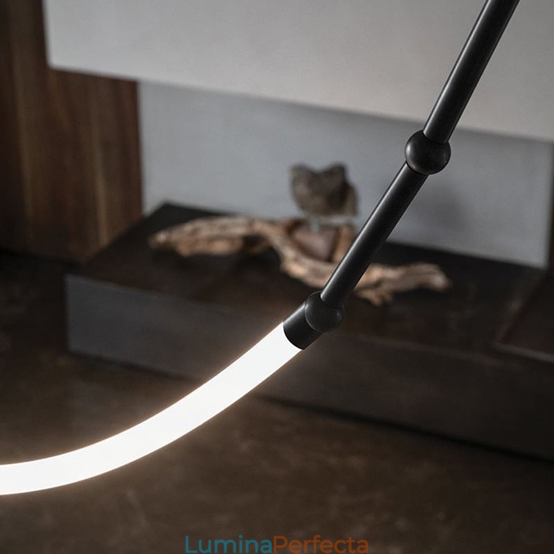 Lampă suspendată Creative Line Bamboo Plafoniera Negru Aur