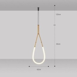 Lampă suspendată Creative Line Bamboo Plafoniera Negru Aur