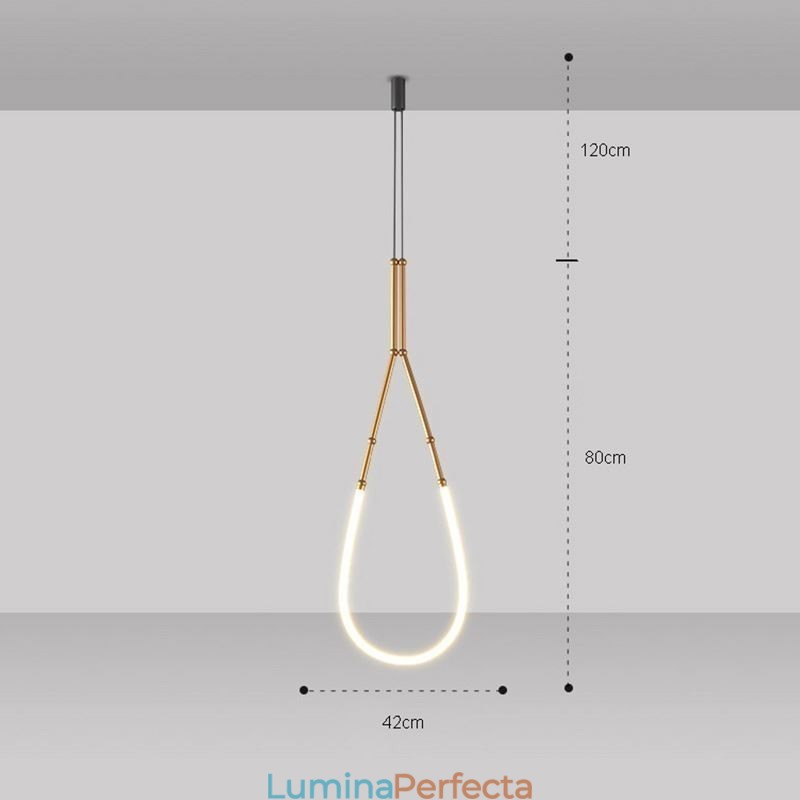 Lampă suspendată Creative Line Bamboo Plafoniera Negru Aur