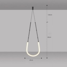 Lampă suspendată Creative Line Bamboo Plafoniera Negru Aur