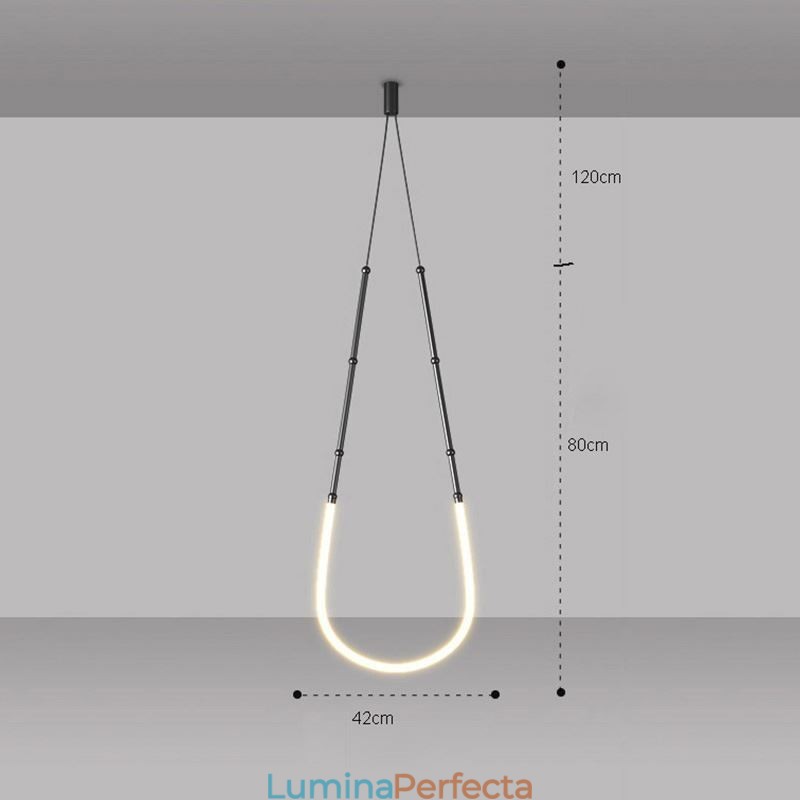Lampă suspendată Creative Line Bamboo Plafoniera Negru Aur