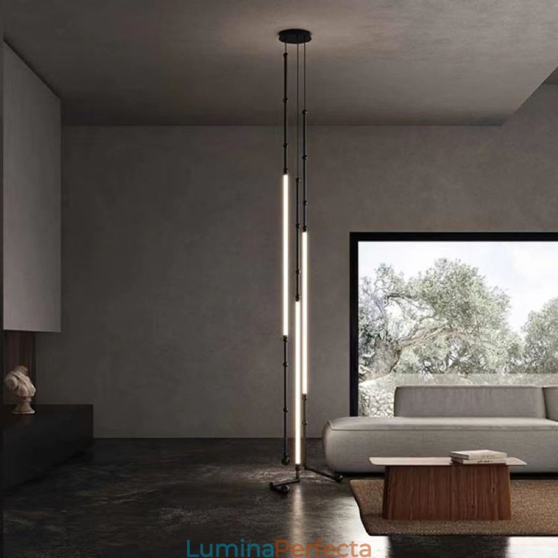 Plafoniera Creative Line Bamboo Suspendare Negru Aur