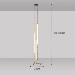 Plafoniera Creative Line Bamboo Suspendare Negru Aur