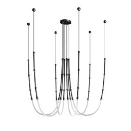 Plafoniera Creative Line Bamboo Suspendare Negru Aur