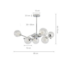 Lampă suspendată din sticlă în stil european Plafoniera cu fasole magică simplă
