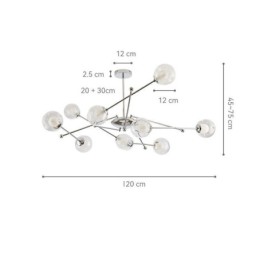 Lampă suspendată din sticlă în stil european Plafoniera cu fasole magică simplă