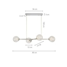 Lampă suspendată din sticlă European Magic Bean Lampă suspendată 4 lumini