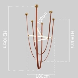 Lampă de suspendare europeană Wabi Sabi Style Belt Decorative Lamp