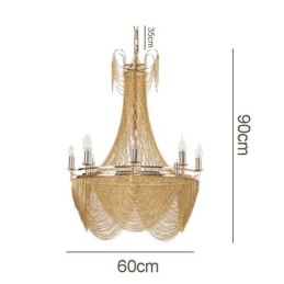Lampă suspendată cu lanț din aluminiu Lumină creativă Cioc de lux Lumină decorativă Aur Argintiu