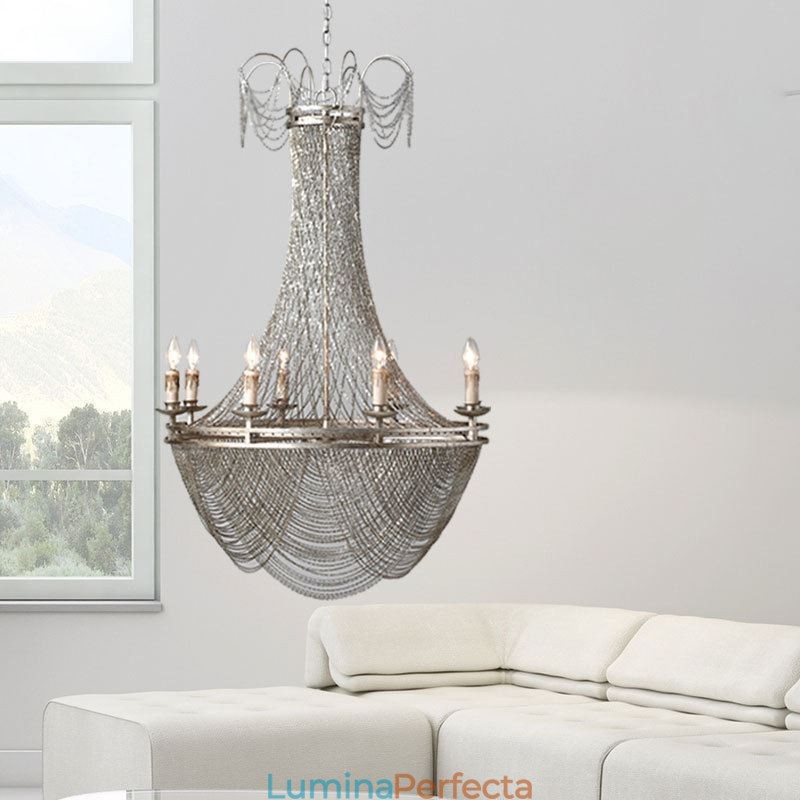 Lampă suspendată cu lanț din aluminiu Lumină creativă Cioc de lux Lumină decorativă Aur Argintiu