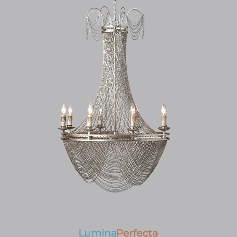 Lampă suspendată cu lanț din aluminiu Lumină creativă Cioc de lux Lumină decorativă Aur Argintiu