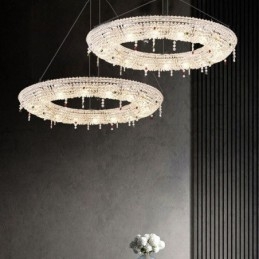 Lampă cu pandantiv din cristal Lumină modernă Plafoniera de lux