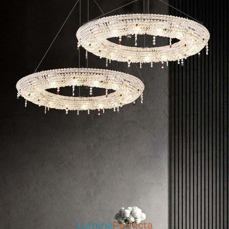 Lampă cu pandantiv din cristal Lumină modernă Plafoniera de lux