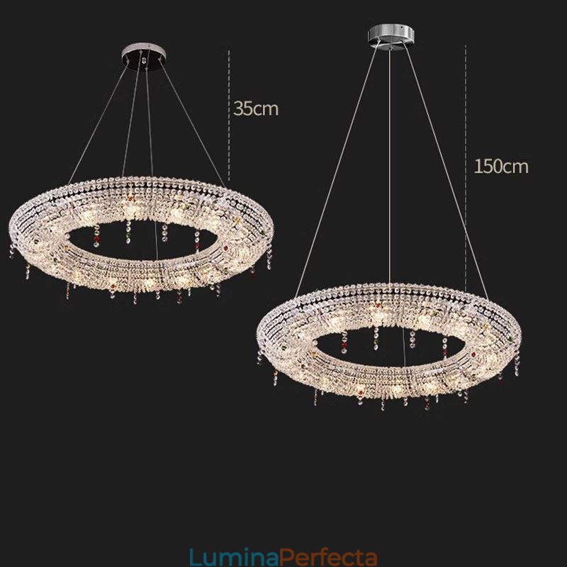 Lampă cu pandantiv din cristal Lumină modernă Plafoniera de lux