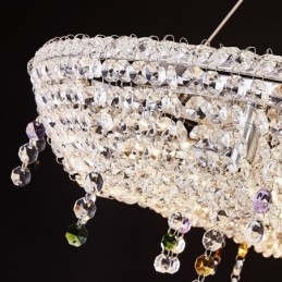 Plafoniera ovală de lux modernă de cristal