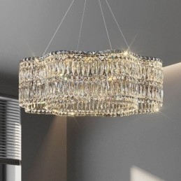 Plafoniera din Cristal Lampă suspendată modernă cu decorare simplă