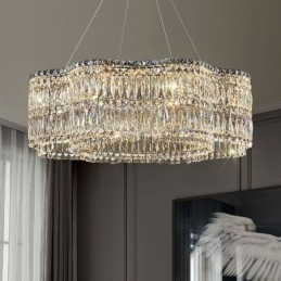 Plafoniera din Cristal Lampă suspendată modernă cu decorare simplă