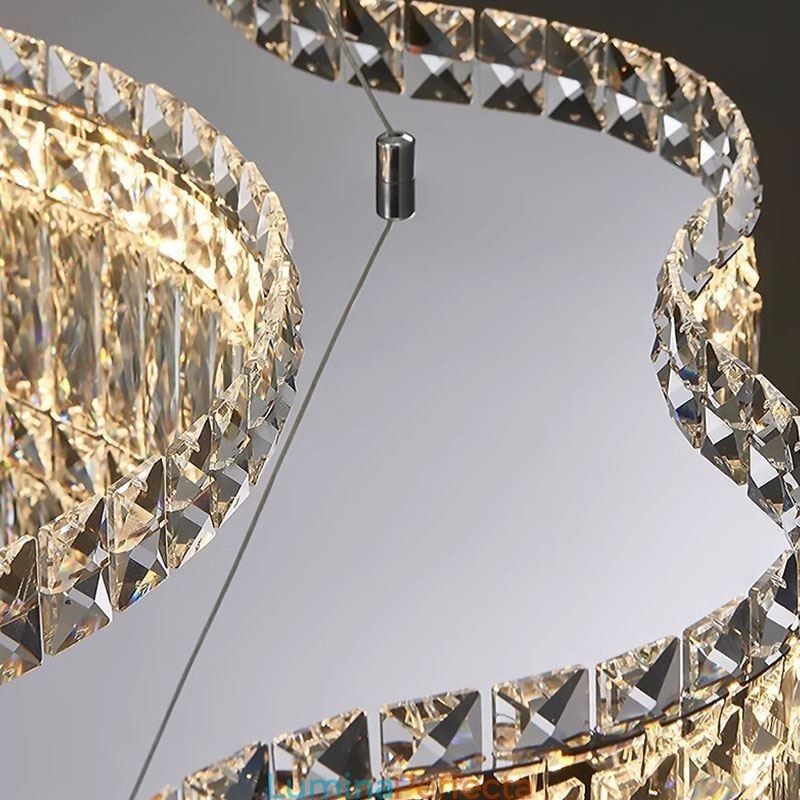 Plafoniera din Cristal Lampă suspendată modernă cu decorare simplă