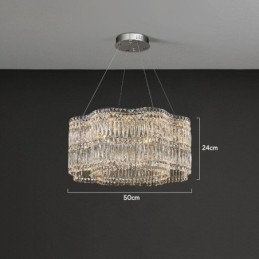 Plafoniera din Cristal Lampă suspendată modernă cu decorare simplă