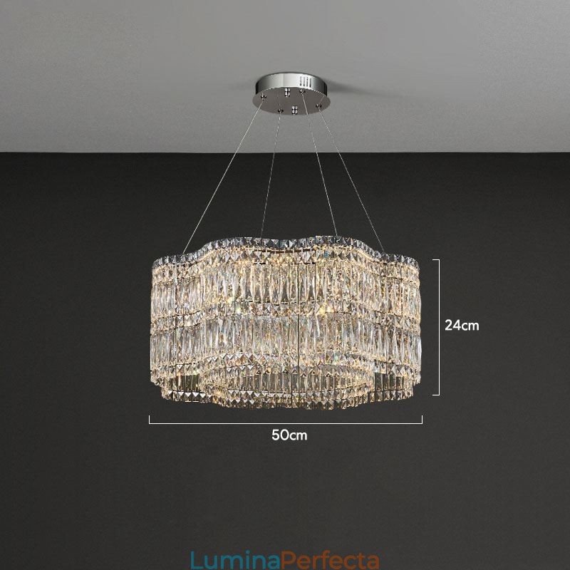 Plafoniera din Cristal Lampă suspendată modernă cu decorare simplă