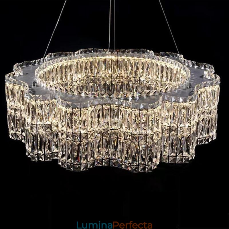 Plafoniera din Cristal Lampă suspendată modernă cu decorare simplă
