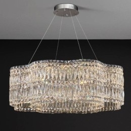 Plafoniera din Cristal Lampă suspendată modernă cu decorare simplă