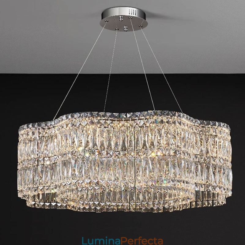 Plafoniera din Cristal Lampă suspendată modernă cu decorare simplă