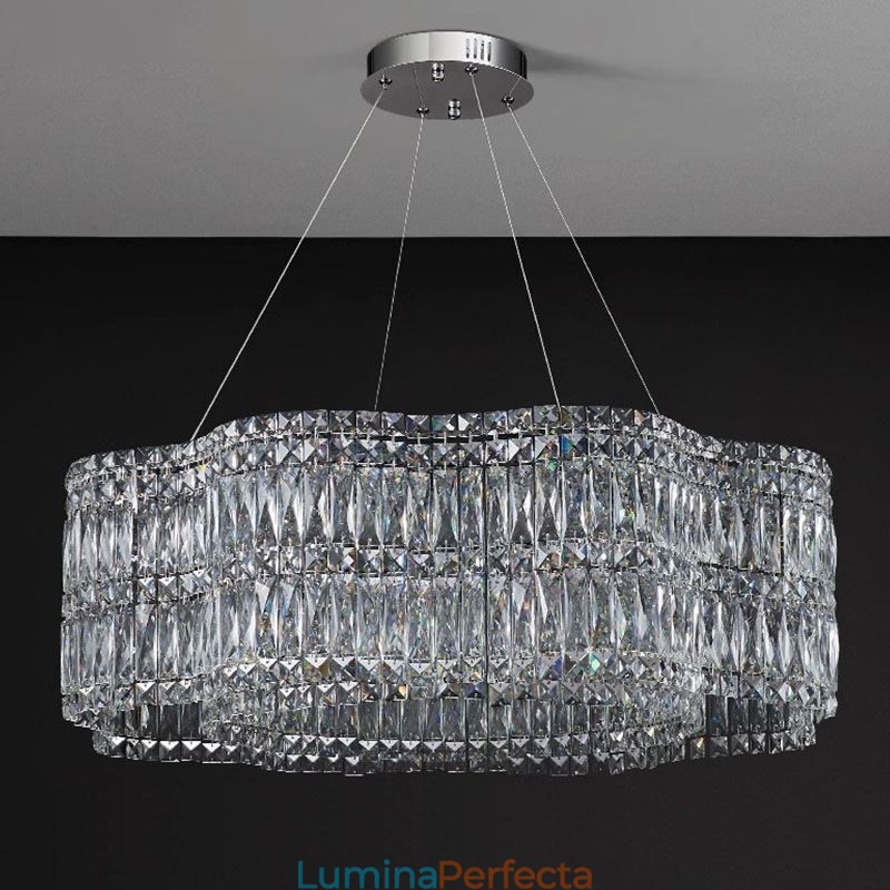 Plafoniera din Cristal Lampă suspendată modernă cu decorare simplă
