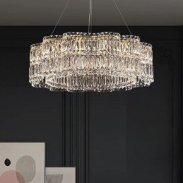 Plafoniera din Cristal Lampă suspendată modernă cu decorare simplă