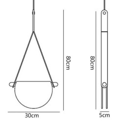 Plafoniera din sticlă modernă minimalistă cu centură
