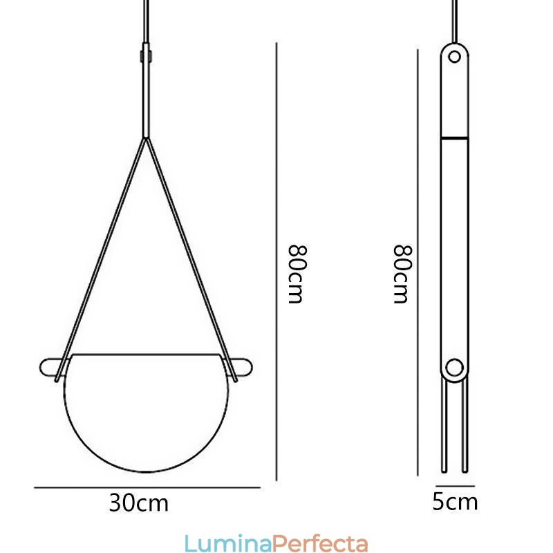 Plafoniera din sticlă modernă minimalistă cu centură