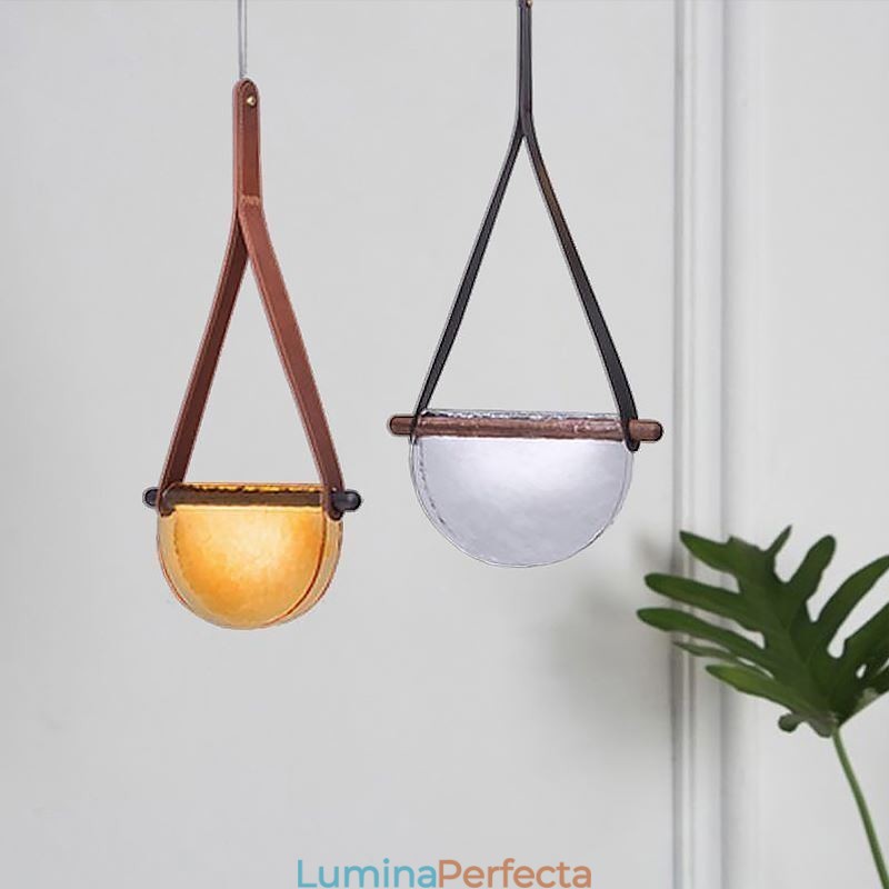 Plafoniera din sticlă modernă minimalistă cu centură