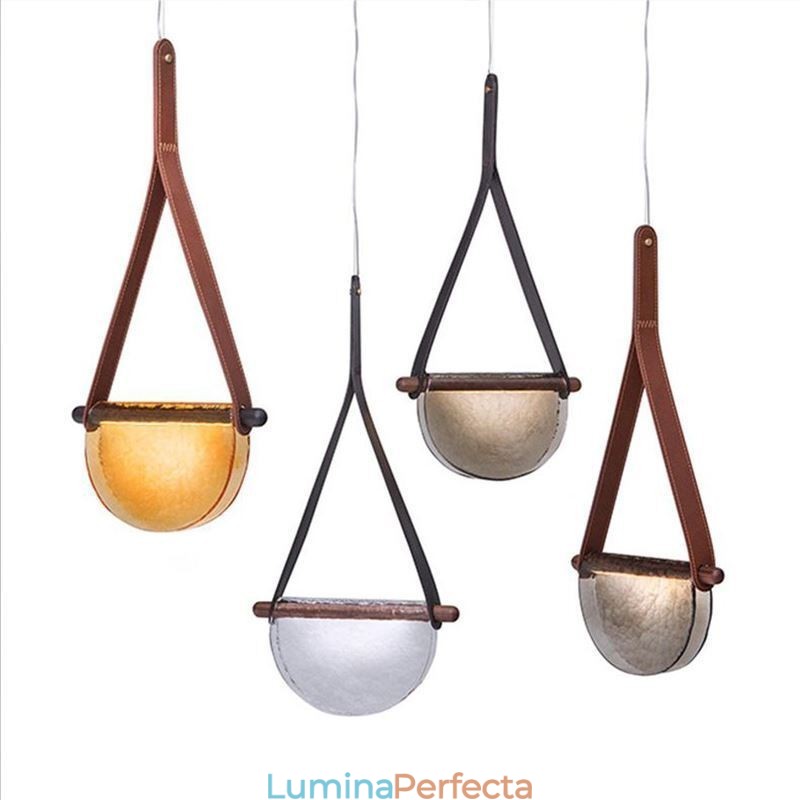 Plafoniera din sticlă modernă minimalistă cu centură