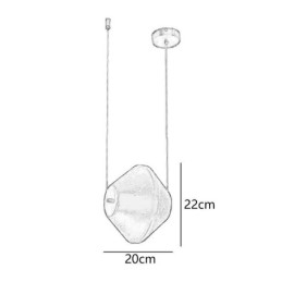 Lampă suspendată Modernă, simplă, o singură sticlă, plafon mică