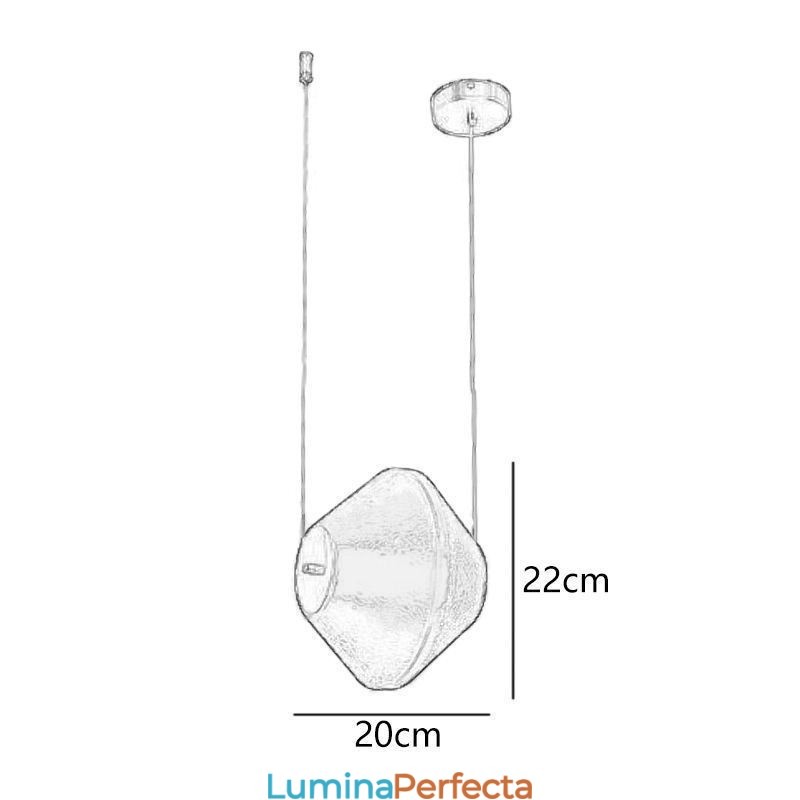 Lampă suspendată Modernă, simplă, o singură sticlă, plafon mică