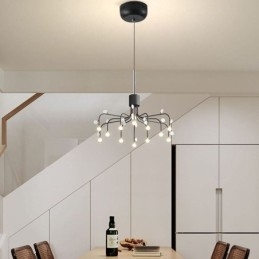 Plafoniera Nordic Creative Alb Natural Natural 14 Lumini