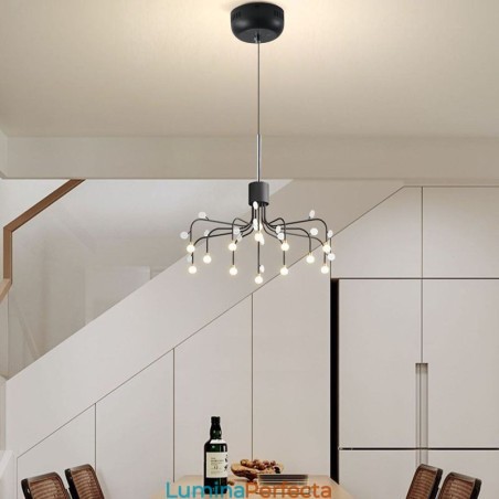 Plafoniera Nordic Creative Alb Natural Natural 14 Lumini Plafoniera Nordic Creative Alb Natural Natural 14 Lumini