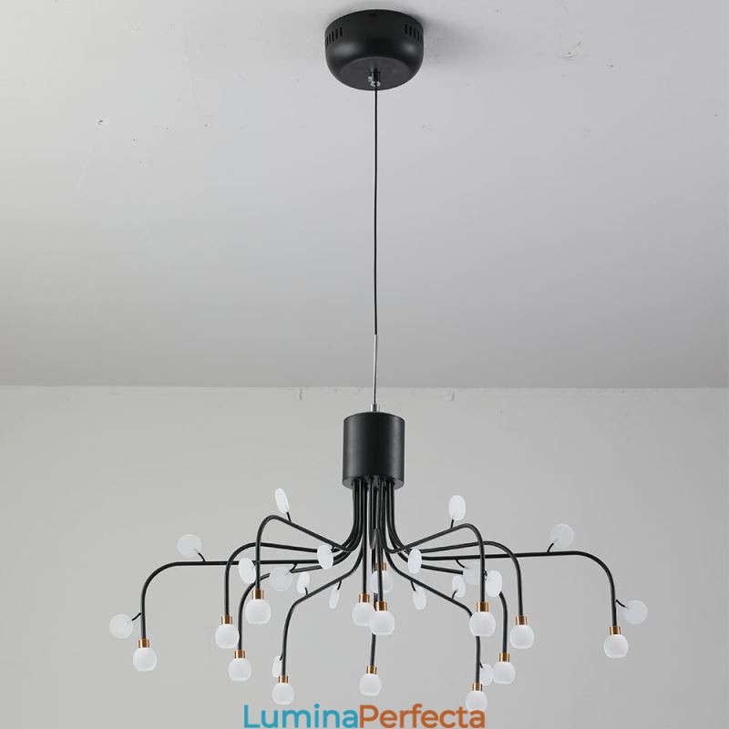 Plafoniera Nordic Creative Alb Natural Natural 14 Lumini