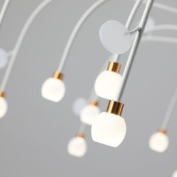 Lampă suspendată Nordic Creative Plafoniera albă naturală 30 de lumini